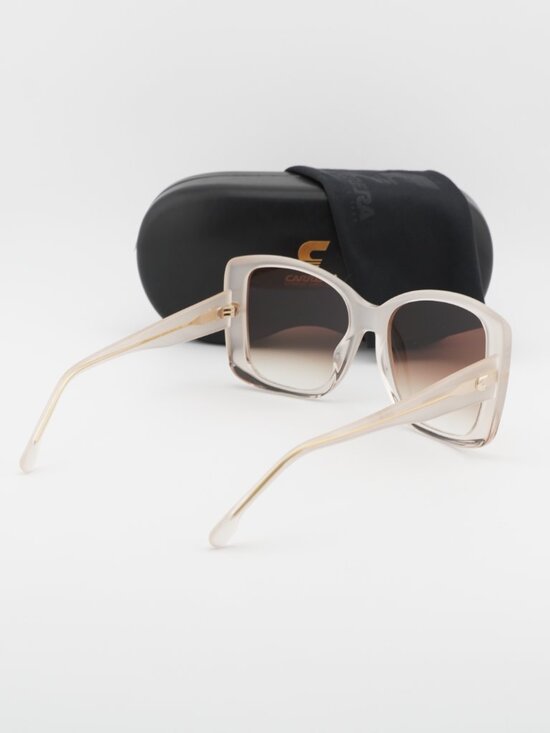 CARRERA 3030/S 0SZJ HA Sunglasses Ivory Square Frame, Brown Lenses